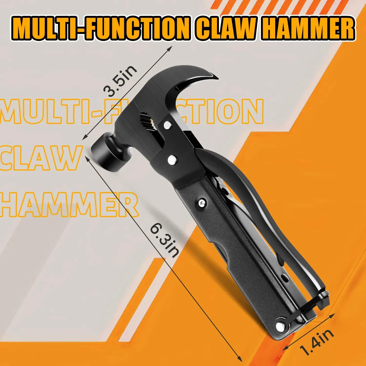 Multitool Camping Accessories Stocking Stuffers for Men Dad Gifts, 18 in 1 Survival Multi Tools Hammer Multi Tool Cool Gadgets for Adults Him Boyfriend Husband Grandpa Birthday Valentines Fathers