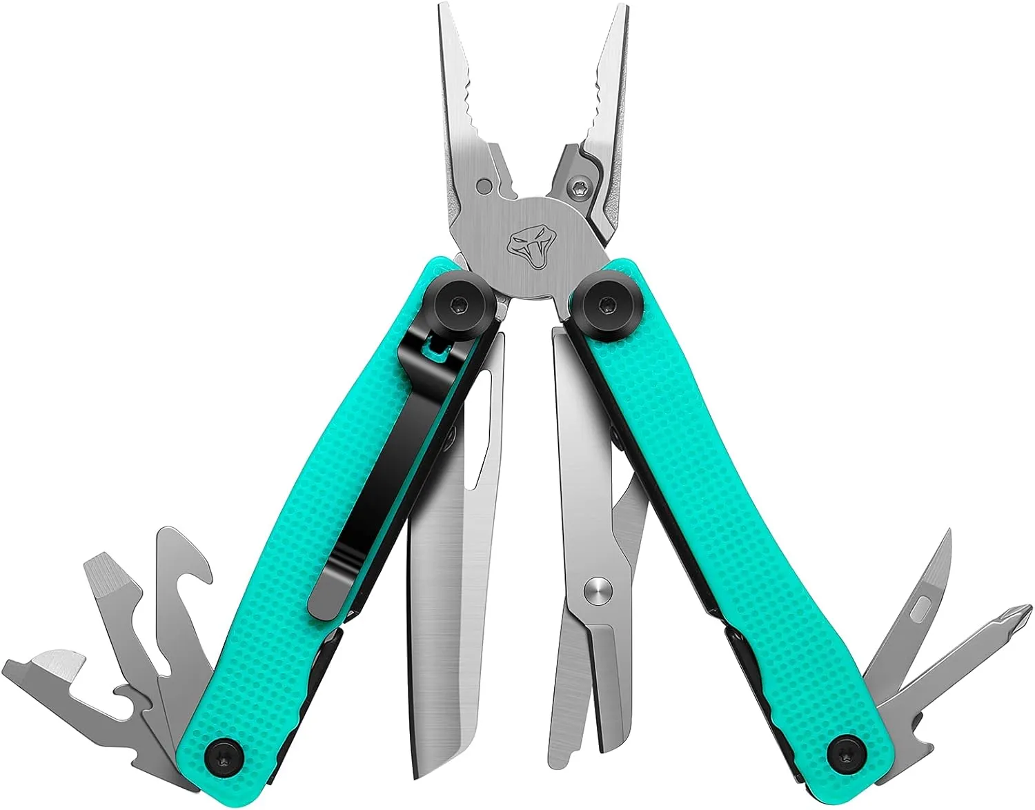 Multitool Pocket Knife for Men Women, Dad Gifts for Fathers Day, Tactical Multi-Tool Pliers, Scissors with Clip, Nylon Sheath, Multipurpose Camping Survival Gear