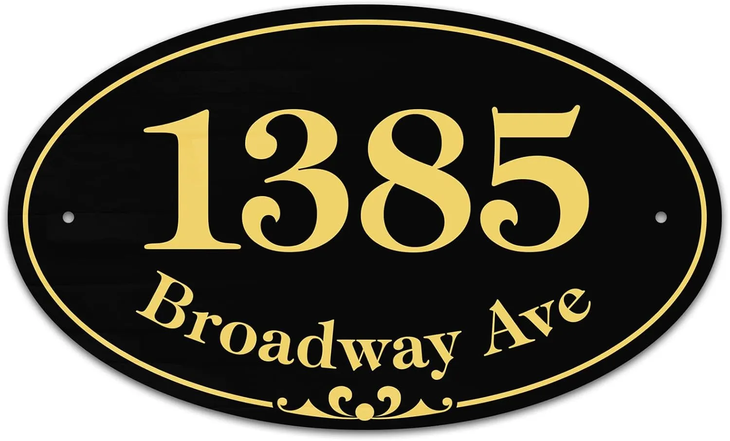 My Sign Center House Address Sign, House Address Plaque, Indoor/Outdoor Use, 7x12 inch, 22 Colors, Reflective Option, USA Made (Prestige Oval)