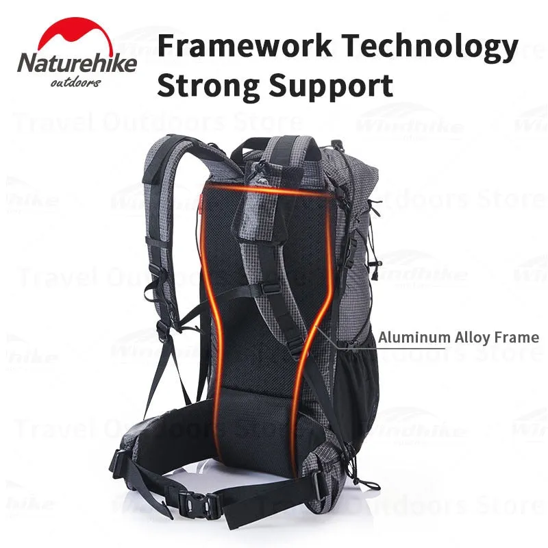 Naturehike Hot Sale 60L 5L Camping Backpack 1.16kg High Capacity 15kg Load Camping Backpack Tear-Risistant Hiking Backpack