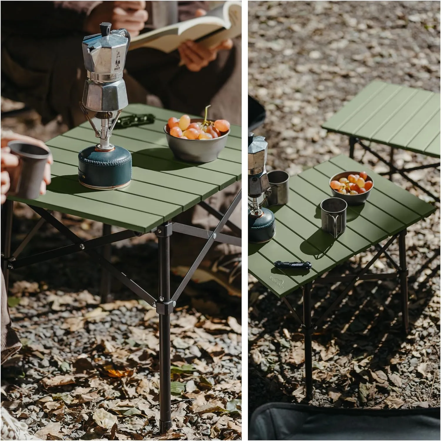 Naturehike Portable Camping Table, Aluminium Folding Table, Ultralight Camp Table Small Table for Camping Hiking Backpacking Outdoor Picnic