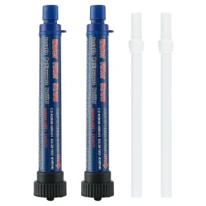 Navy Blue 2 Pack Water Filter Straw Outdoor Portable Personal Water Filter Straw Water Purifier Survival Gear and Equipment for Hiking Camping Travel and Emergency