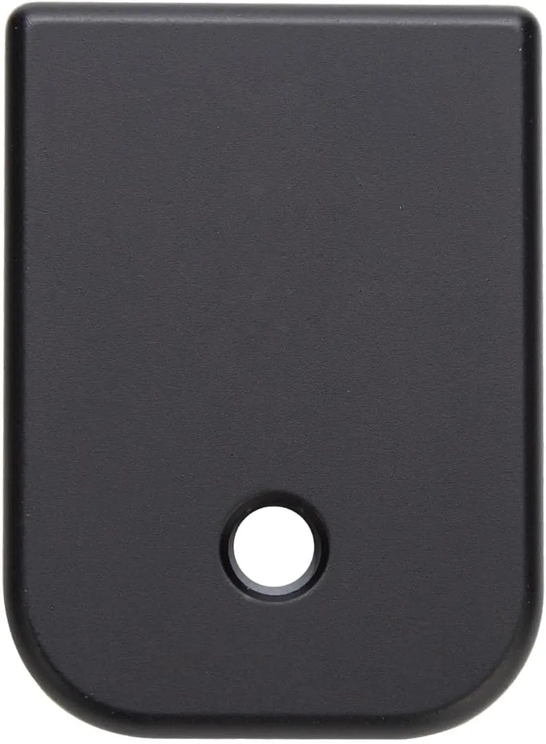 NDZ Performance Extra Thick Aluminum Magazine Base Plate for Glock 17 19 22 23 27 34 45 Gen 1-5 | 9mm & .40 Cal | Laser Engraved, Anodized [Black] | Made in USA – Custom Colors & Designs