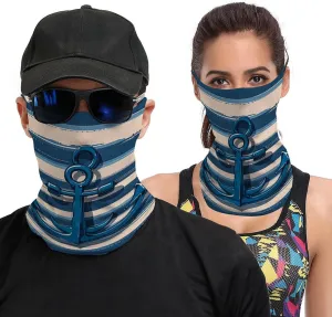 Neck Gaiter Anchor Face Cover Windproof Scarf Breathable Bandana for Skiing Fishing Hiking Cycling