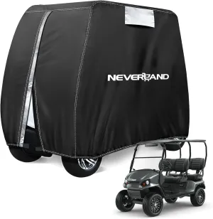 NEVERLAND Golf Cart Cover - Waterproof Golf Cart Covers - Fits for Yamaha Golf Carts EZ GO Club Car - Outdoor Windproof Sunproof