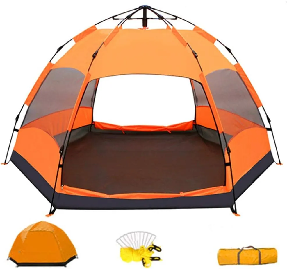 NIEH Portable Folding Outdoor Tent 6-9 Person, Family Instant Pop Up Camping Tent for Beach BBQ Park Fishing Mountain House Sun Shade Shelter Canopy