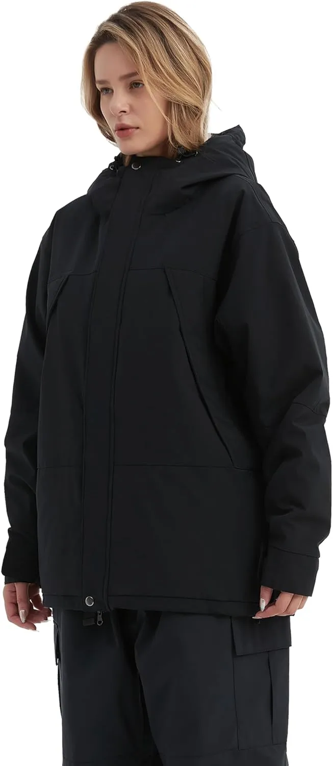 NOMADIKA Women Ski Jacket Waterproof Insulated Winter Snow Coat for Skiing Snowboarding Rain Coats Oversize Unisex