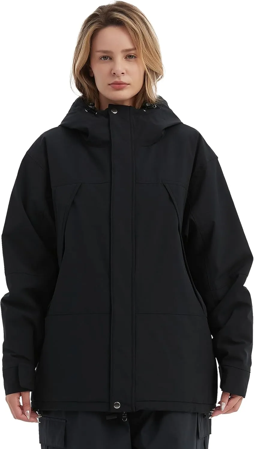 NOMADIKA Women Ski Jacket Waterproof Insulated Winter Snow Coat for Skiing Snowboarding Rain Coats Oversize Unisex