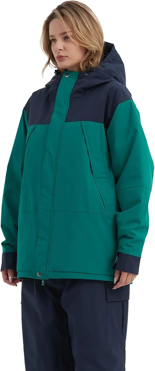 NOMADIKA Women Ski Jacket Waterproof Insulated Winter Snow Coat for Skiing Snowboarding Rain Coats Oversize Unisex