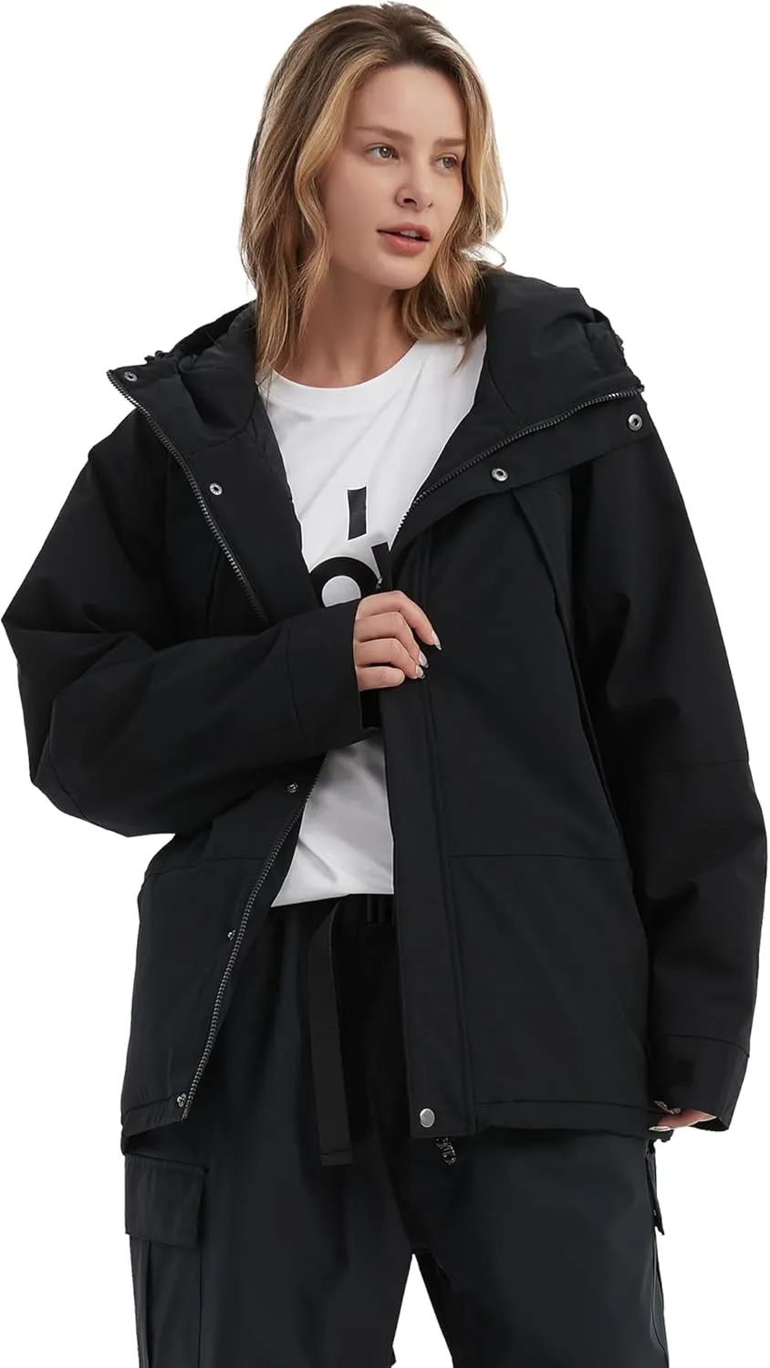 NOMADIKA Women Ski Jacket Waterproof Insulated Winter Snow Coat for Skiing Snowboarding Rain Coats Oversize Unisex