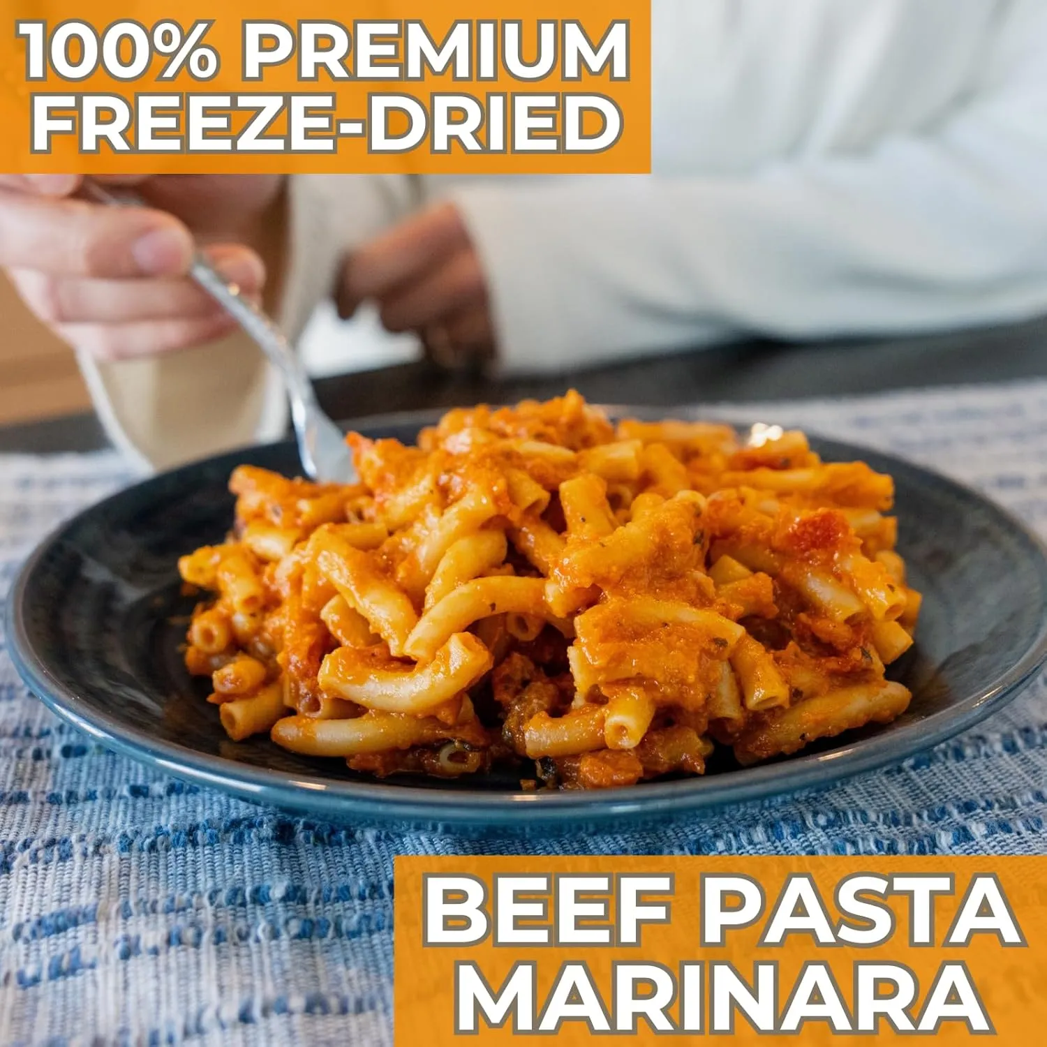 Nutristore | Freeze-Dried Beef Pasta Marinara | Emergency Survival Bulk Food Storage Meal | Perfect for Everyday Quick Meals and Long-Term Storage | 25 Year Shelf Life | USDA Inspected