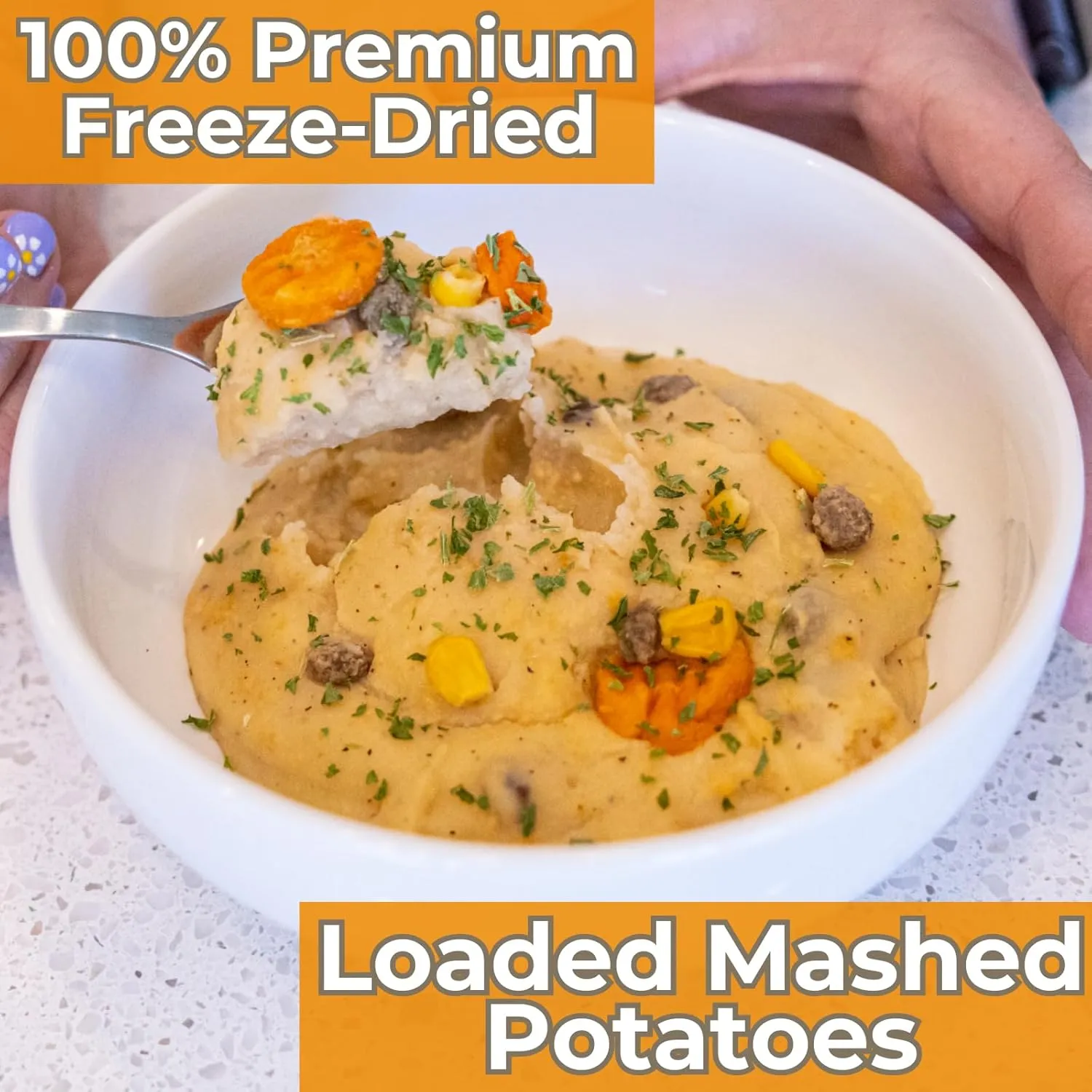 Nutristore Freeze-Dried Loaded Mashed Potatoes | Emergency Survival Bulk Food Storage Meal | Perfect for Everyday Meals and Long-Term Storage | 25 Year Shelf Life | USDA Inspected