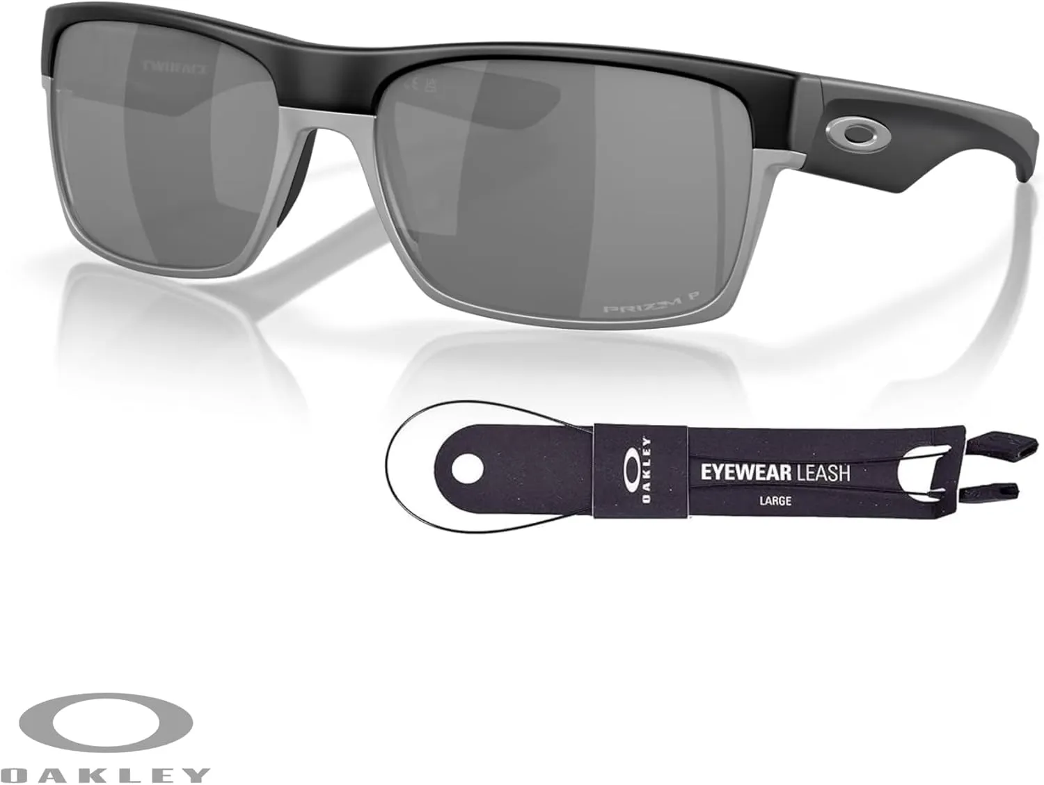 Oakley Twoface OO9189 Square Sunglasses For Men  BUNDLE Leash   BUNDLE with Designer iWear Eyewear Kit