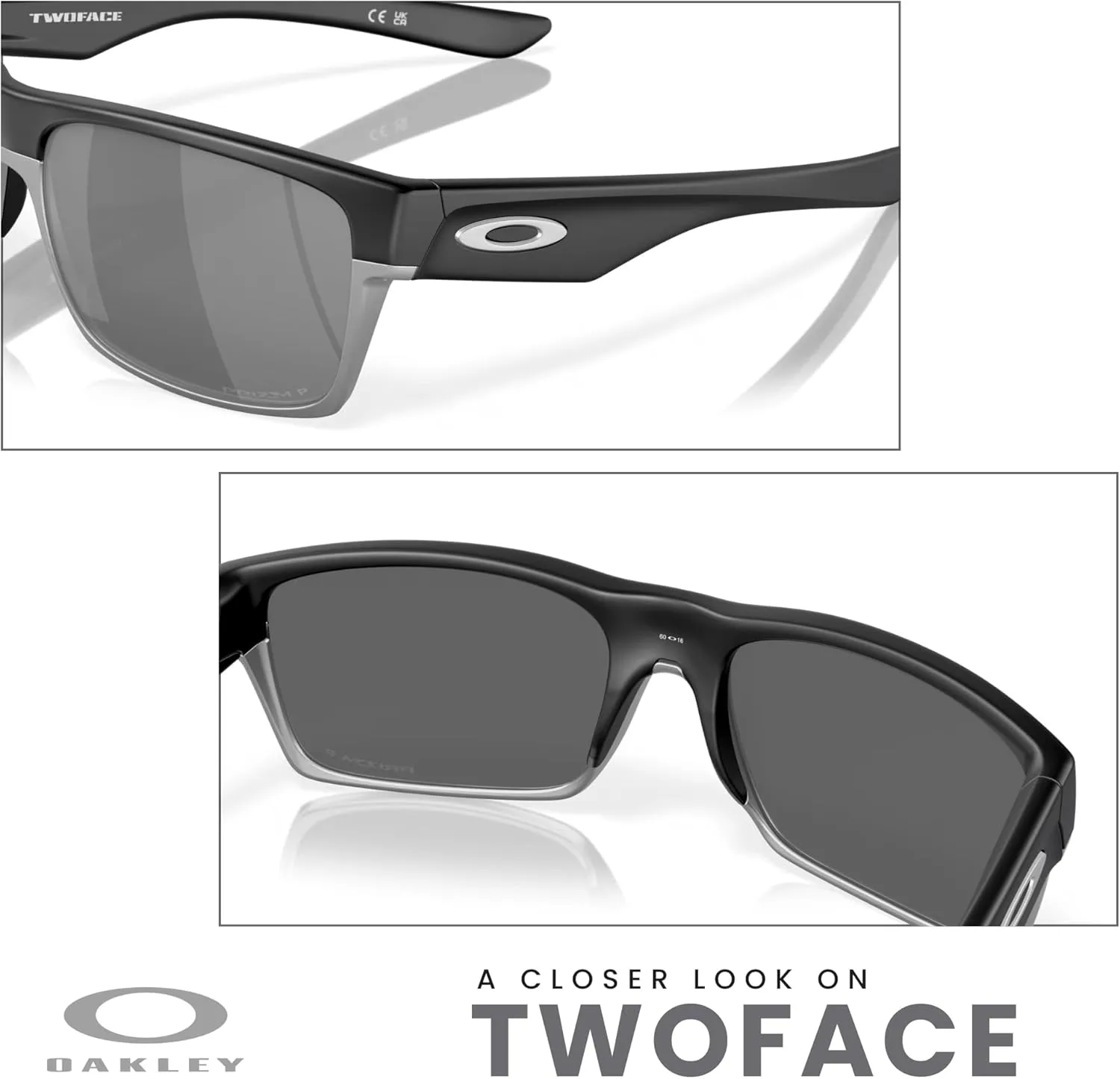 Oakley Twoface OO9189 Square Sunglasses For Men  BUNDLE Leash   BUNDLE with Designer iWear Eyewear Kit
