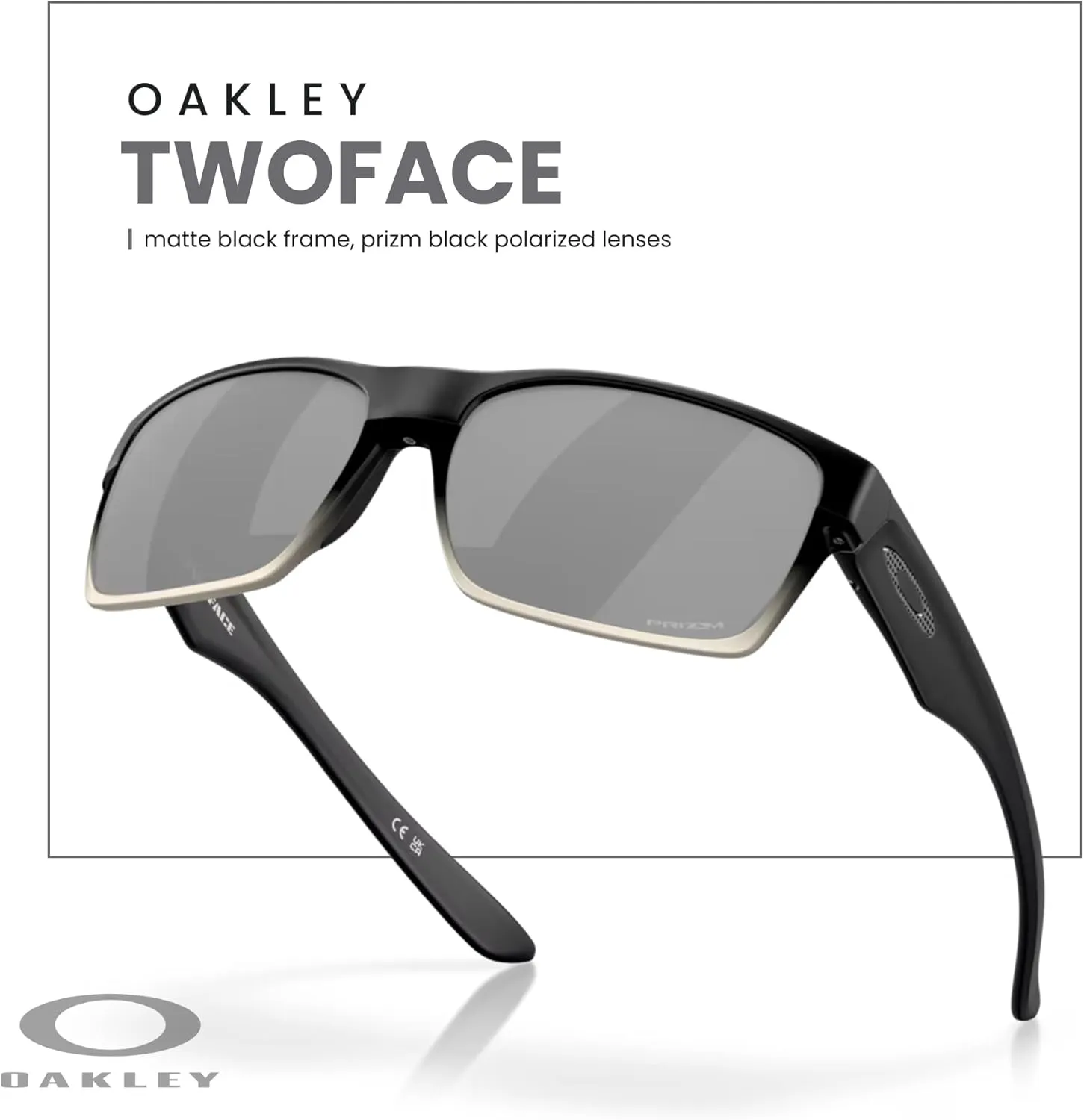 Oakley Twoface OO9189 Square Sunglasses For Men  BUNDLE Leash   BUNDLE with Designer iWear Eyewear Kit