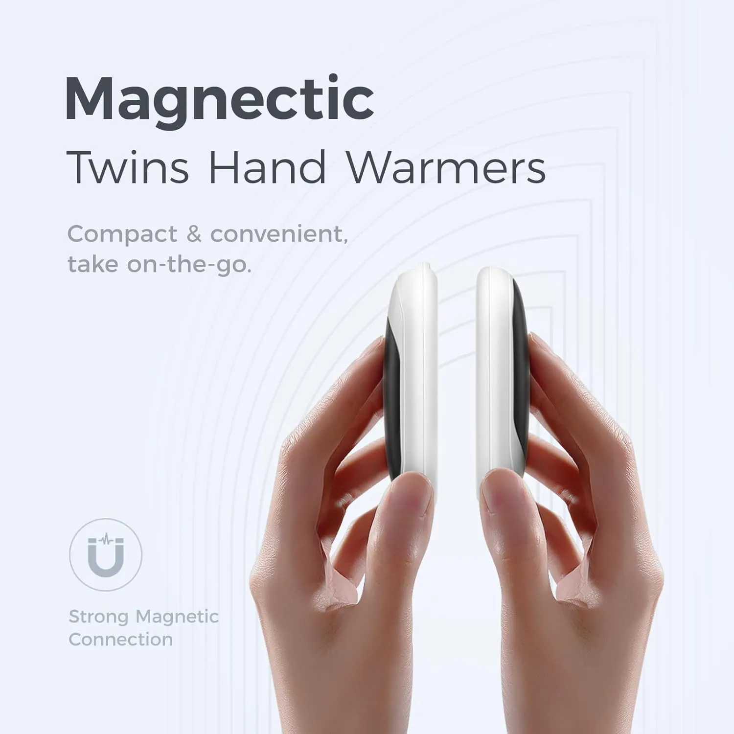OCOOPA Magnetic Rechargeable Hand Warmers 2 Pack, Ultrathin Electric Handwarmers, Portable Pocket-Sized Heater, for Men, Women Purse Must Haves, Union UT3 Lite