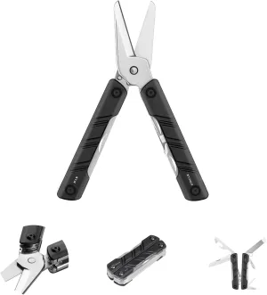 OKNIFE Otacle P1S 9-in-1 Multi-Scissor Lightweight Stainless Steel Multitool Bottle Opener, Screwdriver, and Portable Folding Combination EDC Tools, for Men Women