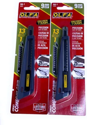 Olfa NA-1 HandSaver Cushion Grip Cutter (2 Pack)
