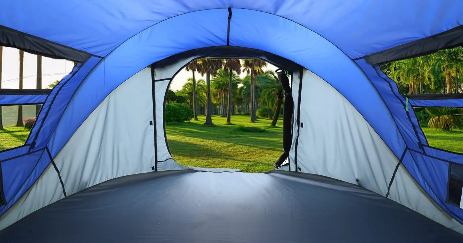 Orrstar Pop Up Tents for Camping 4 Person Waterproof Pop Up Tent Easy Up Setup Camping Tent 4 People 2 Big Doors Instant Tent Family Darkblue Tent
