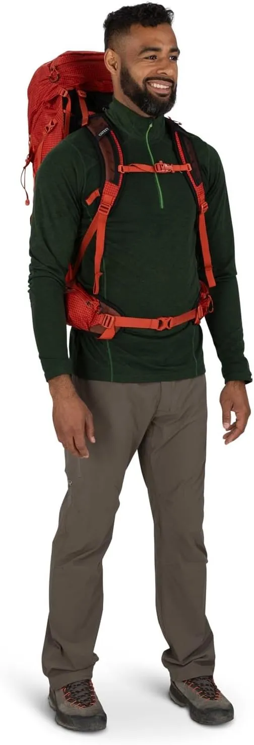 Osprey Talon Pro 40L Men's Hiking Backpack with Hipbelt, Mars Orange, L/XL