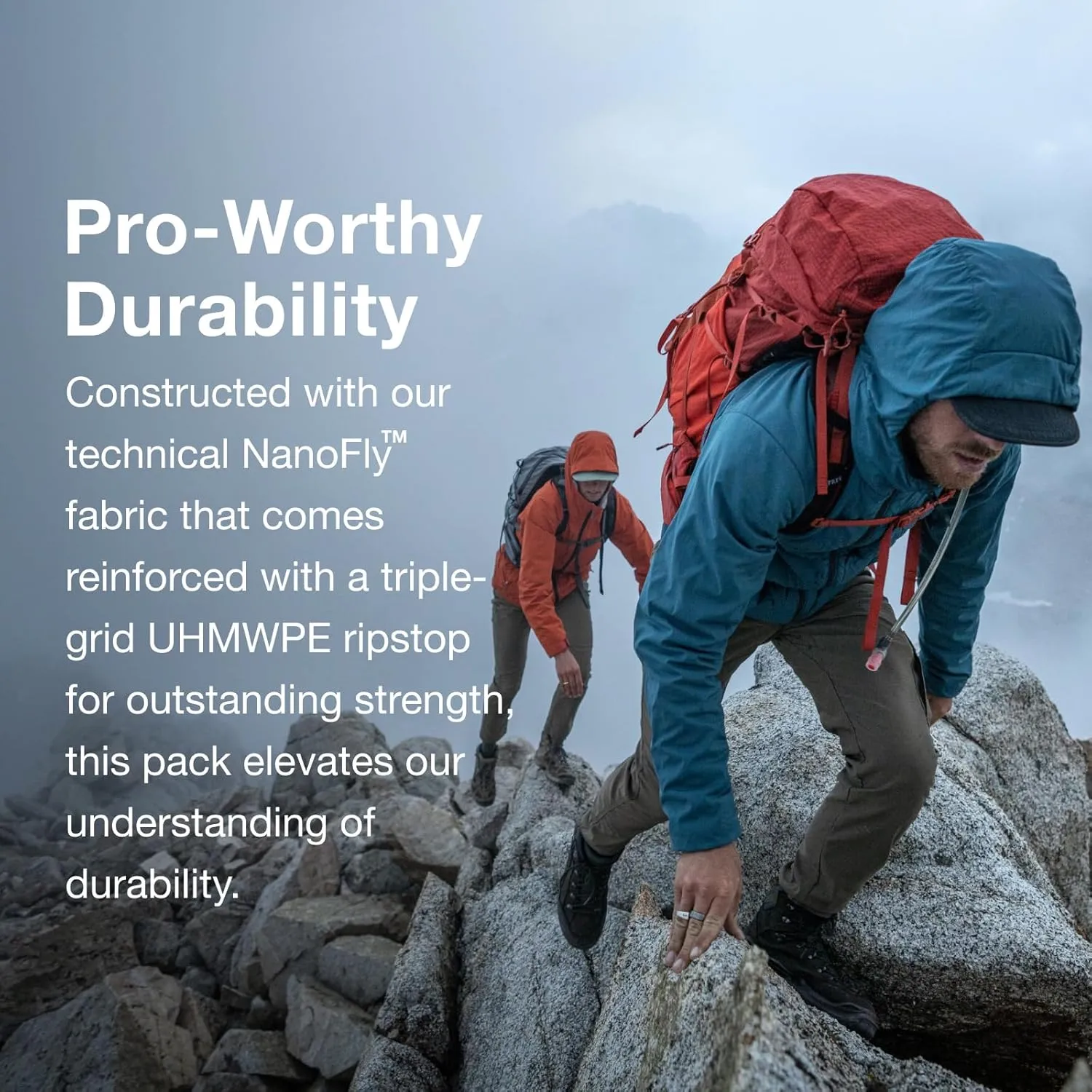 Osprey Talon Pro 40L Men's Hiking Backpack with Hipbelt, Mars Orange, L/XL