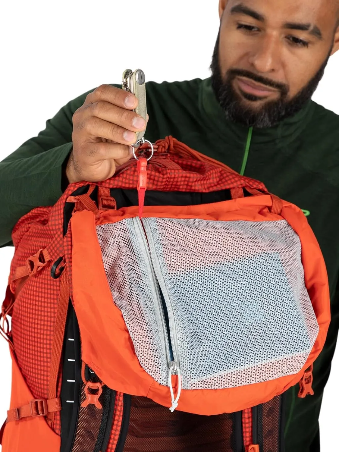 Osprey Talon Pro 40L Men's Hiking Backpack with Hipbelt, Mars Orange, L/XL