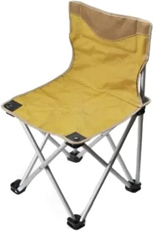 Outdoor Camping Chair Outdoor Portable Aluminum Alloy Folding Chair Backrest Ultralight Fishing Leisure Chair Beach Seat Stool Outdoor Camping Portable Folding Lawn Chai, 36*35.5*61cm, Yellow