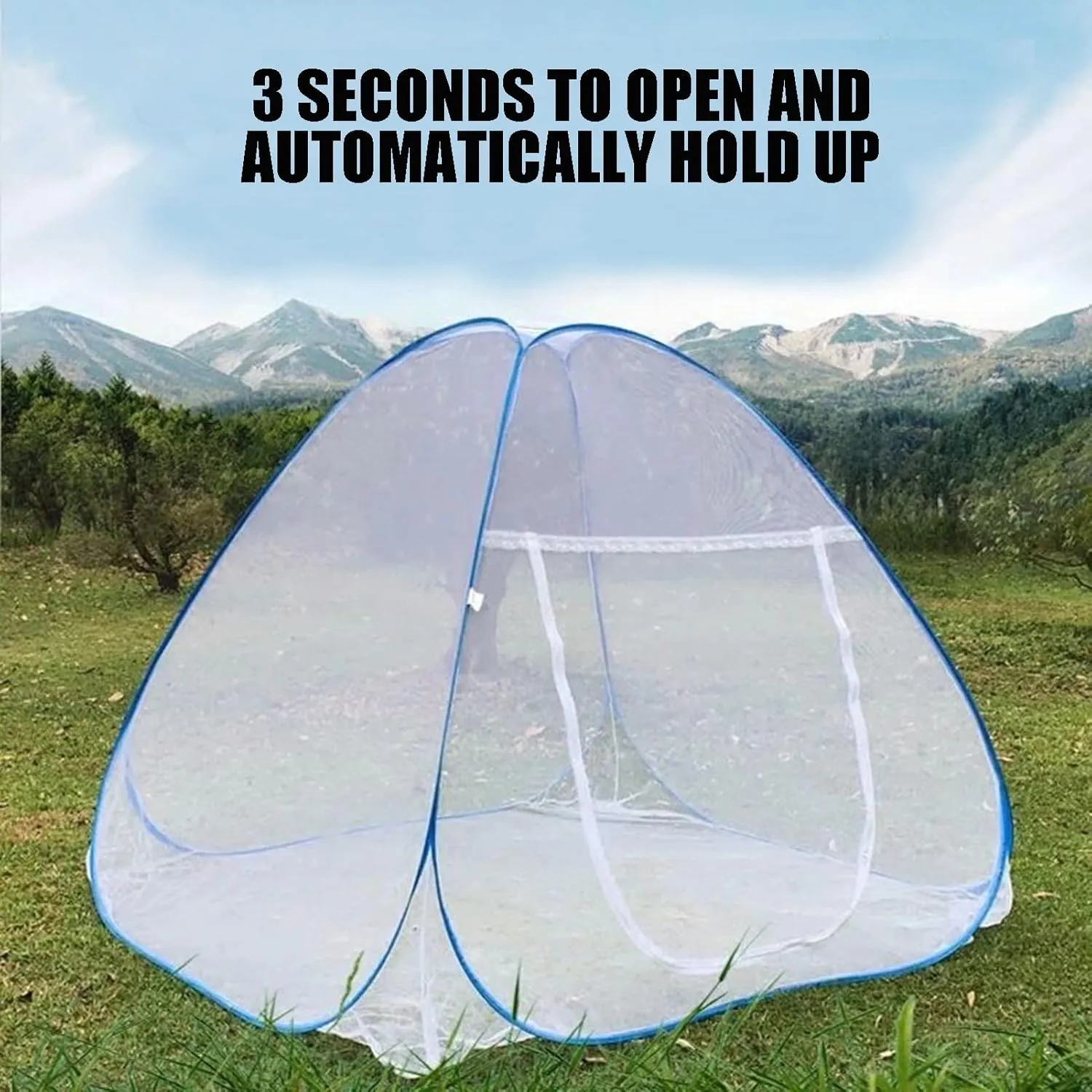 Outdoor Camping Mosquito Net, Foldable Proof Backpacking Tent Single Camping Bed for Courtyard Outdoor Camping Activities (Purple 0.9 * 1.9M)