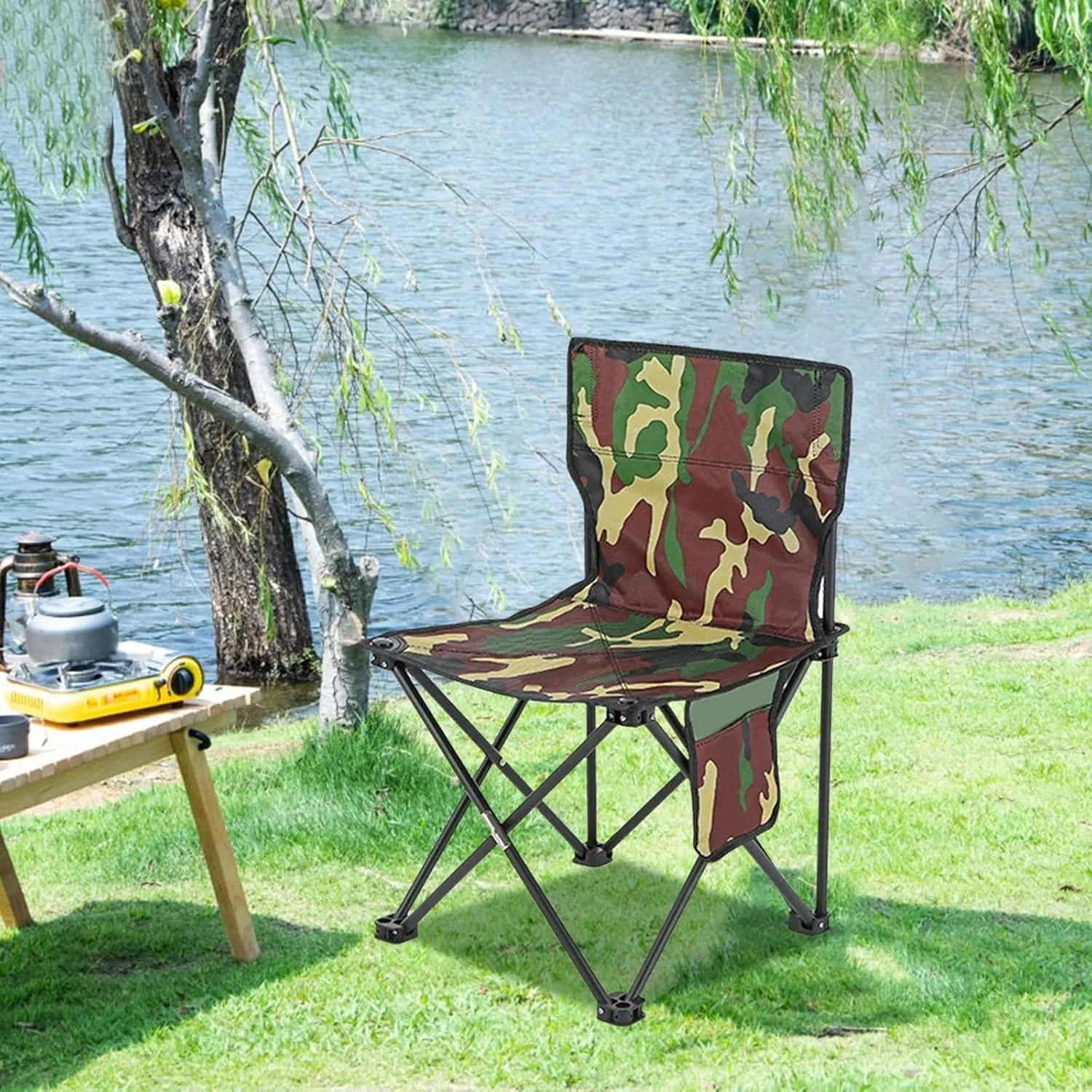 Outdoor Chair Outdoor Portable Fishing Chair Camping Chairs Leisure Folding Stool Aluminum Alloy Camping Hiking Camp Chairs(Color:1)