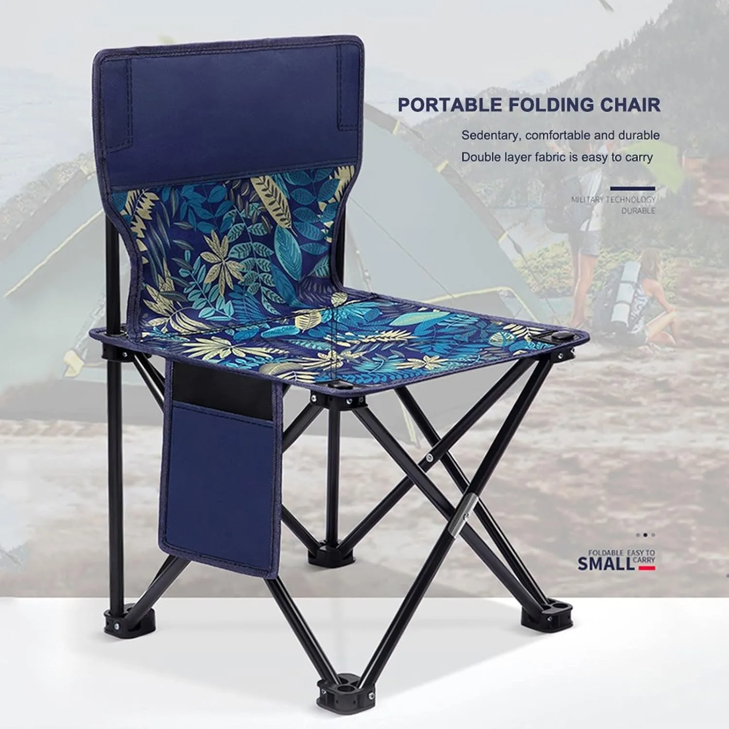Outdoor Chair Outdoor Portable Fishing Chair Camping Chairs Leisure Folding Stool Aluminum Alloy Camping Hiking Camp Chairs(Color:2)