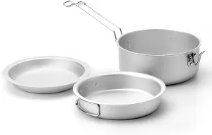 Outdoor Cookware Set in High-Hardness Oxidized Aluminum Camping Pots and Pans Compact and Convenient for Camping and Backpacking Cooking Camp Pots