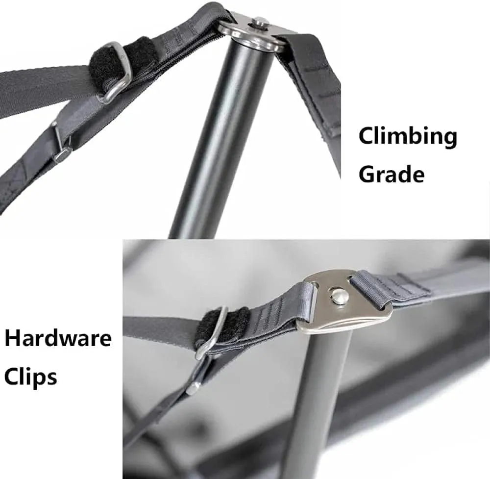 Outdoor Folding Chair Camp Chair Camp Chair Outdoor s for Fishing Lounger Breathable Mesh Construction 2 Side Pockets Folding (Color : Gray) (Gray)