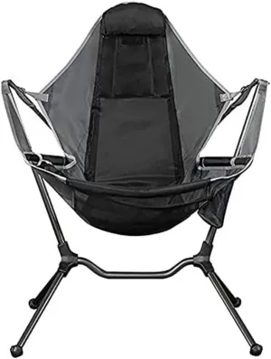 Outdoor Folding Chair Camp Chair Camp Chair Outdoor s for Fishing Lounger Breathable Mesh Construction 2 Side Pockets Folding (Color : Gray) (Gray)