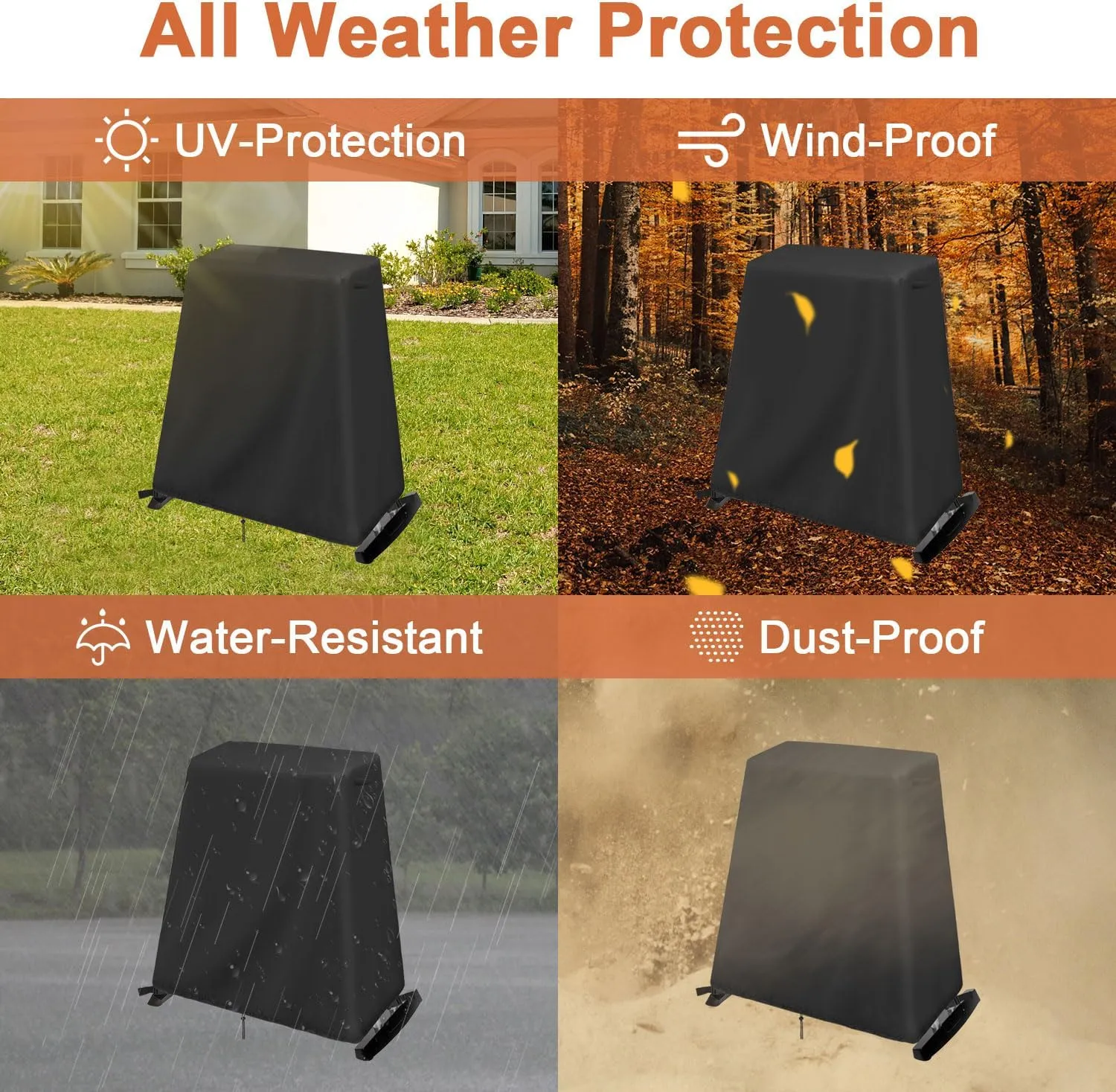 Outdoor Grill Stand Compatible for Cuisinart CGG-180, Petit Gourmet Portable Gas Grill - VersaStand Cover, Waterproof, Drawstring Design - 30 x 20 x 29 Inch