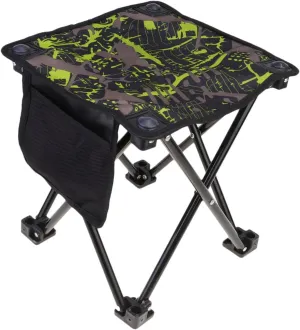 Outdoor Portable Folding Chair Stainless Steel Fishing Stool Compact Camping Seat for Hiking Beach and BBQ Lightweight Durable Easy to Store Skid Feet Camouflage