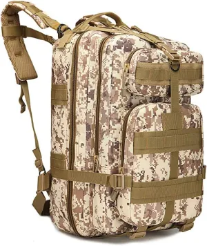 Outdoor Sports Pack Hiking Bag Tactical Rucksack Camo Knapsack Combat Camouflage Molle Upgraded Tactical 40L 3P Backpack - DD