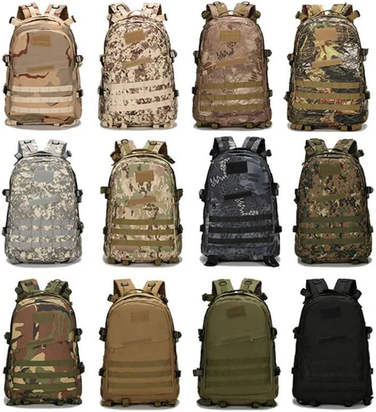 Outdoor Sports Pack Hiking Bag Tactical Rucksack Camo Knapsack Combat Camouflage Tactical 30L Molle 3D Backpack - ACU