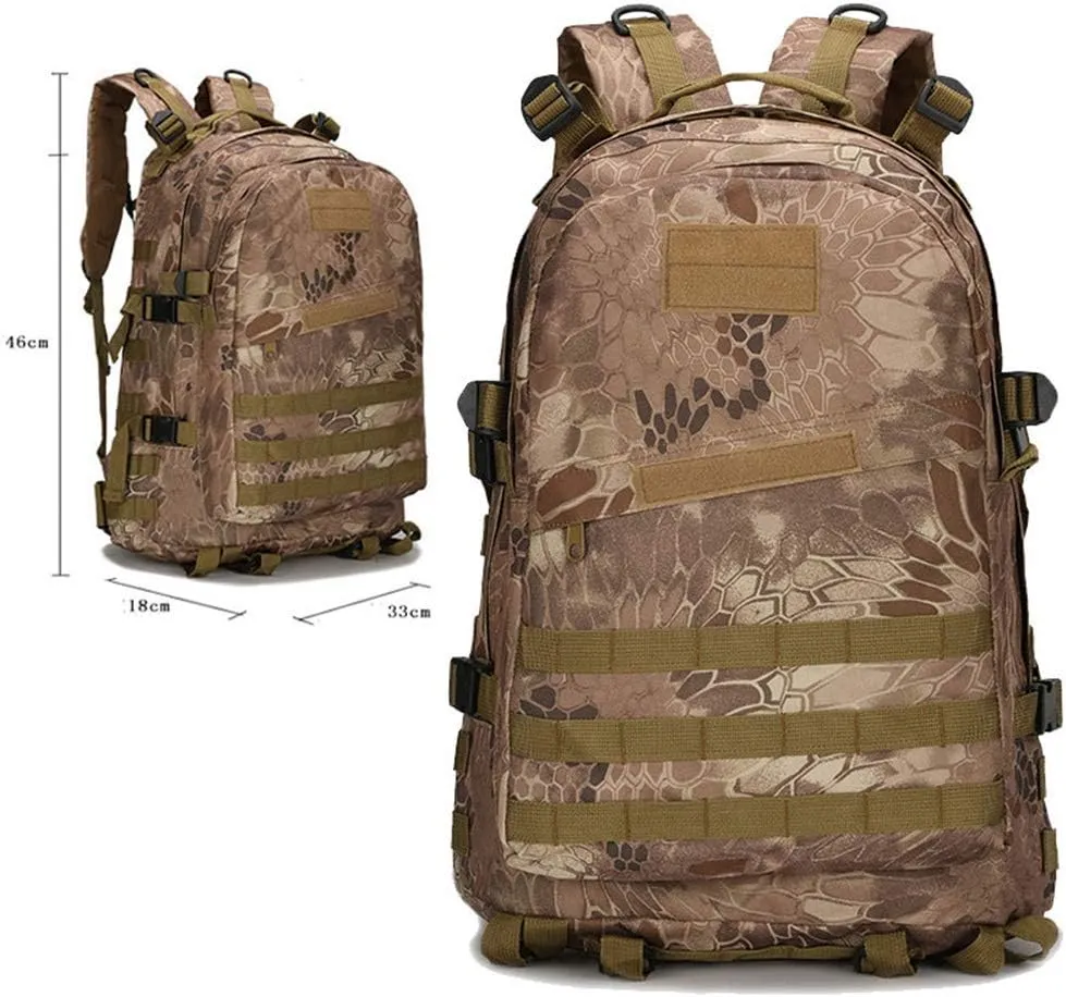 Outdoor Sports Pack Hiking Bag Tactical Rucksack Camo Knapsack Combat Camouflage Tactical 30L Molle 3D Backpack - ACU