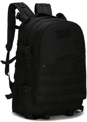 Outdoor Sports Pack Hiking Bag Tactical Rucksack Camo Knapsack Combat Camouflage Tactical 30L Molle 3D Backpack - Black