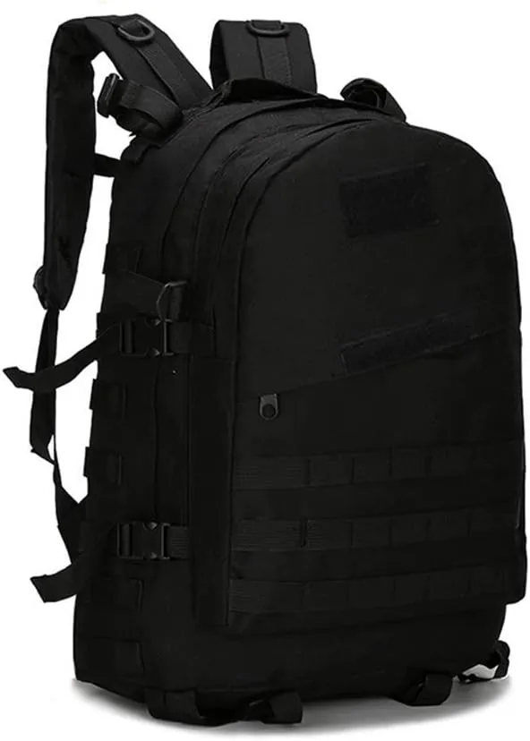 Outdoor Sports Pack Hiking Bag Tactical Rucksack Camo Knapsack Combat Camouflage Tactical 30L Molle 3D Backpack - Black