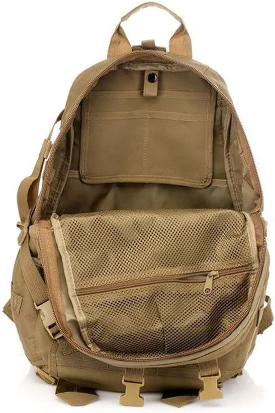 Outdoor Sports Pack Hiking Bag Tactical Rucksack Camo Knapsack Combat Camouflage Tactical Molle 40L Backpack - 3 Color Desert