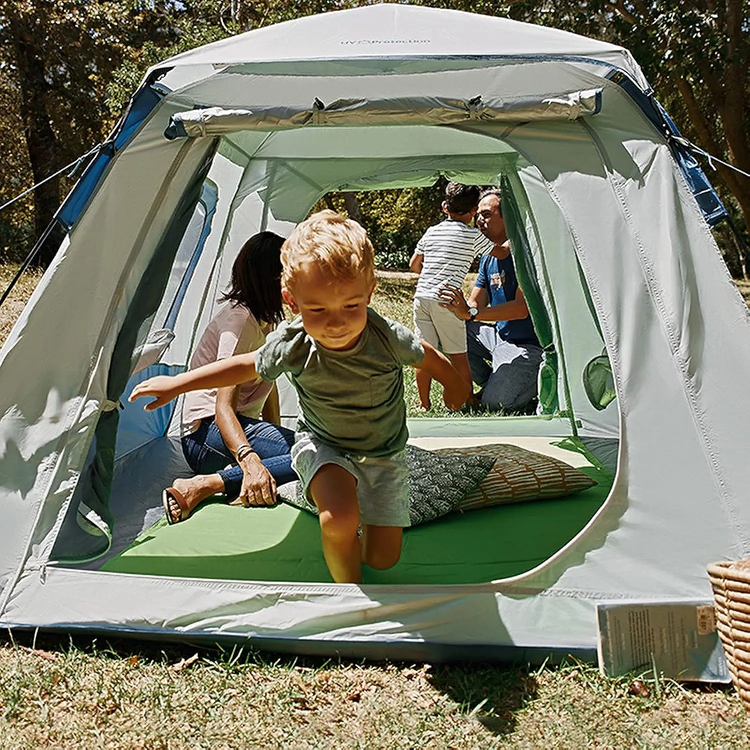 Outdoor Thickening Automatic Speed Open Sun Protection Thickening Field Camping Equipment Portable Foldable Tents (D 200 * 200 * 145Cm) (C 200 * 200 * 145Cm)