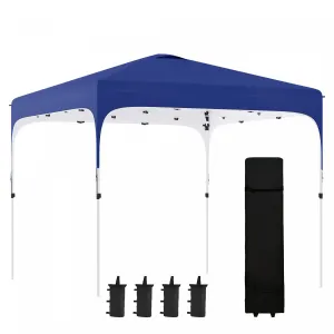 Outsunny 10' X 10' Pop Up Canopy Tent, Instant Sun Shelter, Tents For Parties, Height Adjustable, Wi|Outsunny 9.8' X 9.8' Gazebo, Tente Pliable Avec Sac De Transport Et Roulettes, 4 Sacs De Poids Pour
