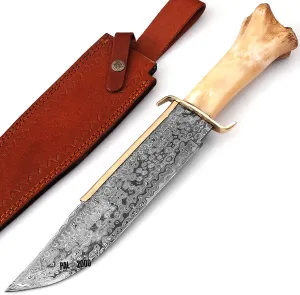 PAL 2000 KNIVES Custom Handmade Damascus steel 16 Inches Hunting knife with Sheath 9976