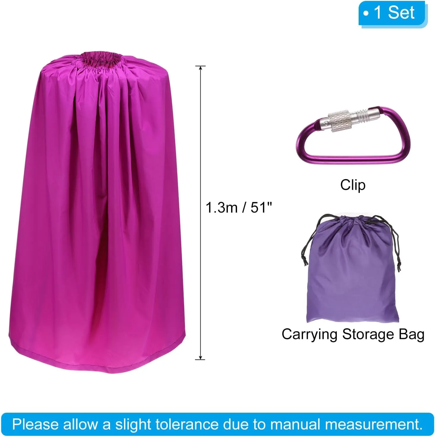 PATIKIL Portable Dressing Room, 4.27ft Length Instant Dressing Cover Up Changing Tent Privacy Shelters for Beach Boating Camping Competition, Rose Red