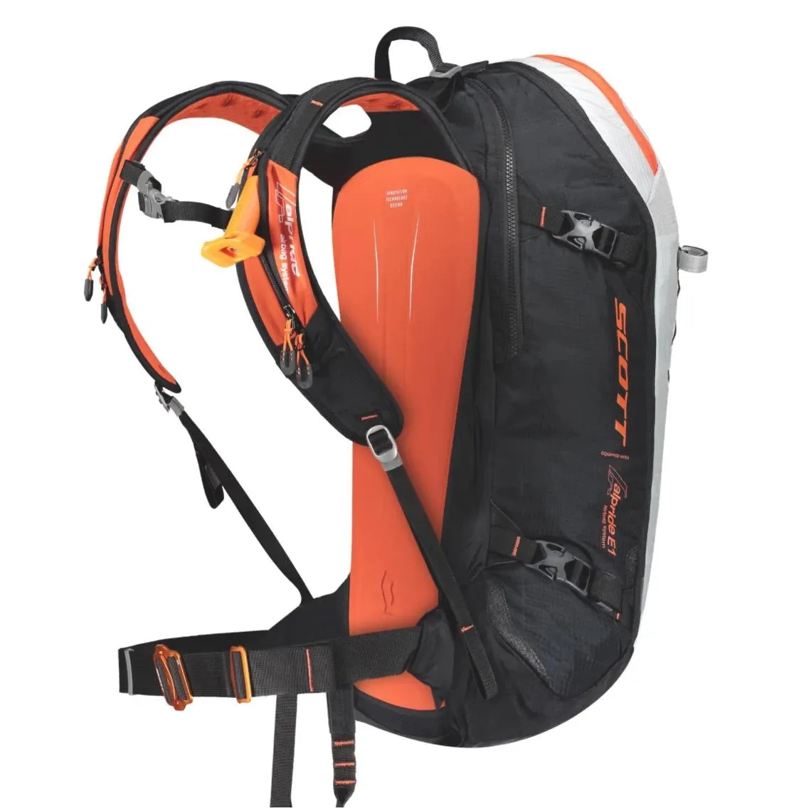 Patrol E1 Backpack Including Avi System Black Gery tangerine orange 30L W20/21