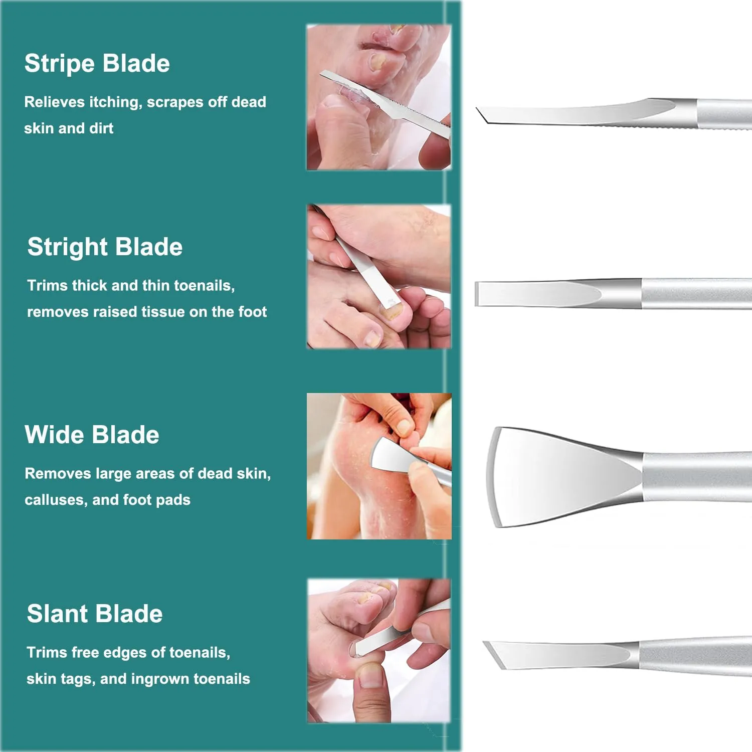 Pedicure Tools for Feet,Ingrown Toenail Treatment,Ingrown Toenail Removal Kit,Pedicure Set,Toenail Grooming Kit,Top Notch Foot Blade, Super Sharp Toenail Clippers(8 Pcs Leather Case)
