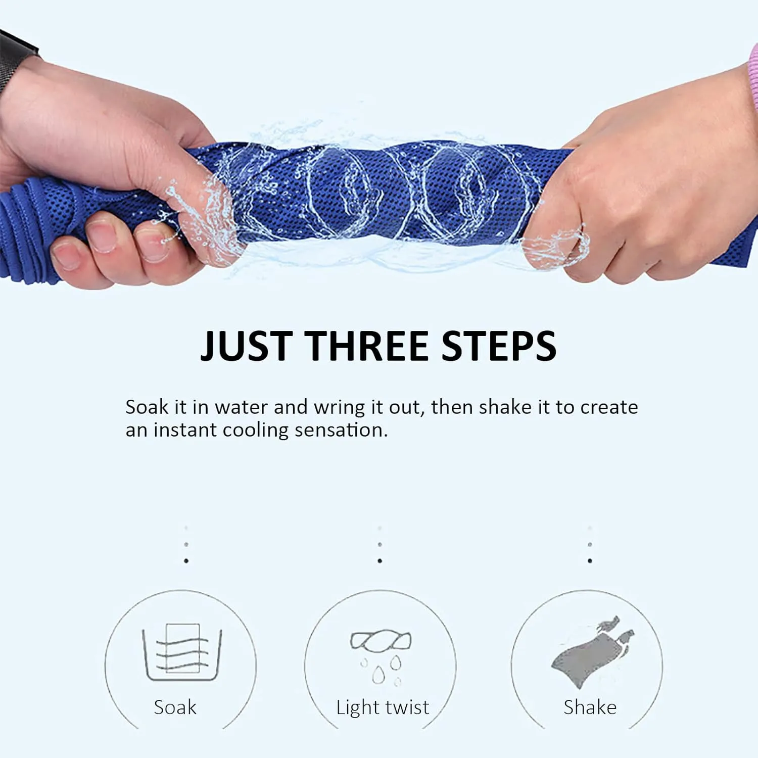 Peicees 20Pcs 40x12'' Microfiber Neck Cooling Towels Sports Sweat Towels Headband for Travel Beach Swimming Camping Climbing Gym Yoga Workout Backpacking, Quick Dry Super Absorbent Compact Lightweight