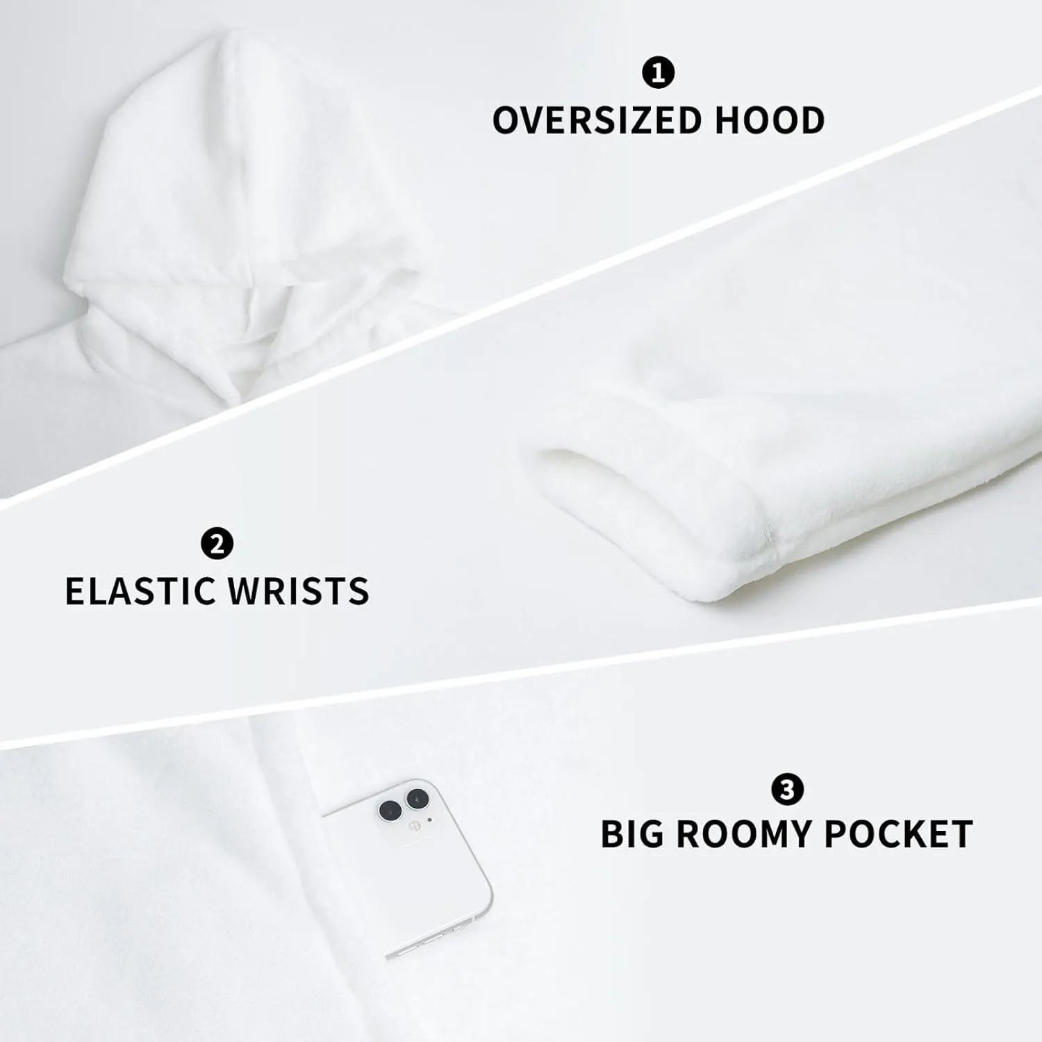 peripera Merry Christmas Wearable Blanket Hoodie For Kids Boys Girls 4-12yr Oversized Sherpa Warm Hooded Blanket With Pockets