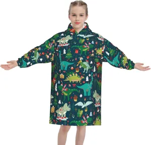 peripera Merry Christmas Wearable Blanket Hoodie For Kids Boys Girls 4-12yr Oversized Sherpa Warm Hooded Blanket With Pockets